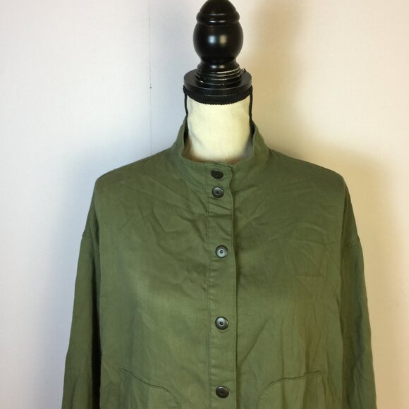 New! Supplies by Union Bay Larisa Jacket L Womans Greek Olive Snap Buttons - Picture 4 of 16